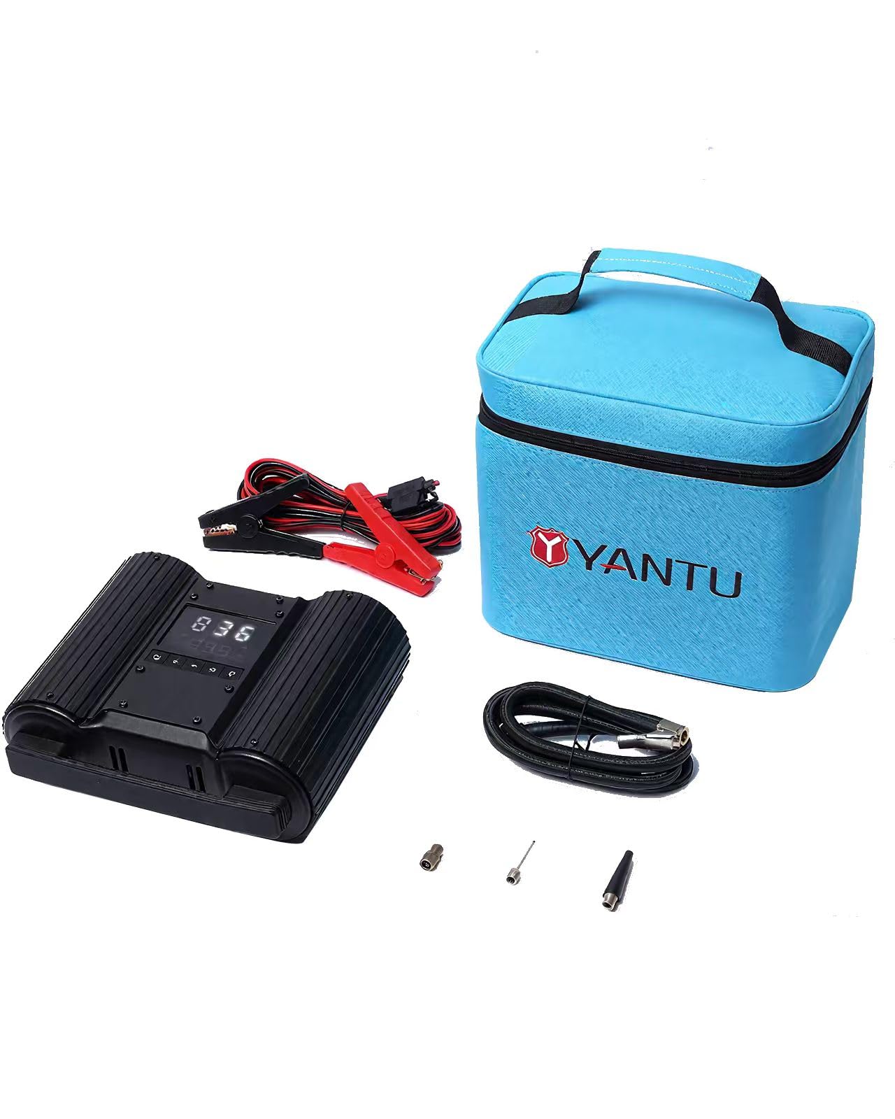 Yetour Dual-30mm-Cylinder 18000 RPM Motors Car Tire Inflator, Off Road Air Compressor for Truck 150 PSI 12V Heavy Duty Portable Tire Inflator with Gauge Auto Onboard