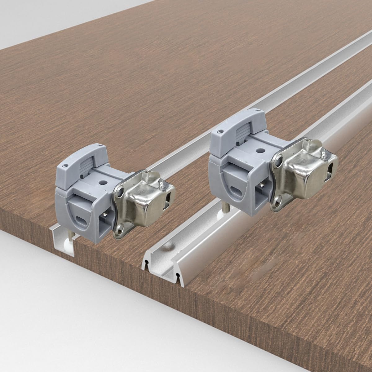 Free Sliding Bifold Door Hardware with Track，36”Bi-fold Closet Door Hardware Smoothly and Quietly，2 Set for 4 Door(Door Not Included)