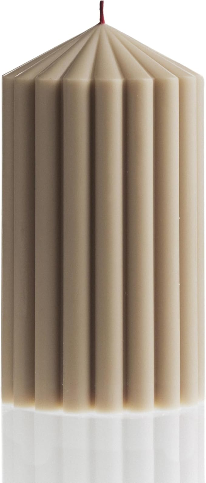 LAWA Ribbed Peak Pillar Candle - Large Beautiful Handmade Pillar Scented Soy Wax Candle Elegant Bubble Aesthetic Candle Housewarming Gift Home Room Shelf Decor Idea Moon Gray (Small)