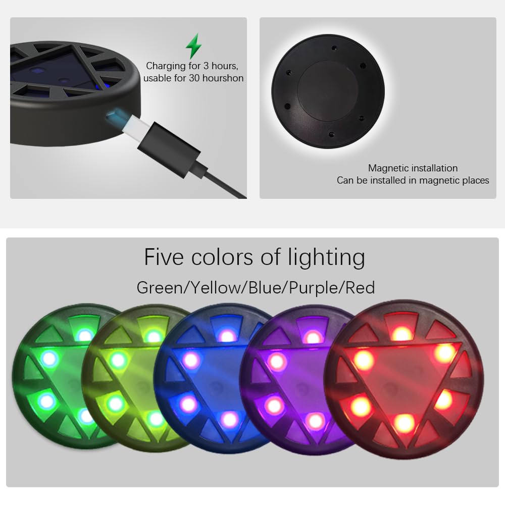 QUELINGSPORT Newly Upgraded Remote Control Version, Responsive Training Light, Agile Speed, Exercise Training, 6 Functions, 5 Light Colors, Set of 6 Lights