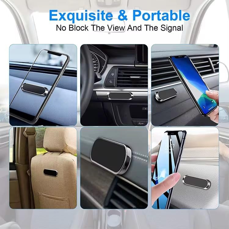 BelaGoods VIDA 8Magnet 360 15/14/13/12 BelaGoods Magnetic Car Phone Mount for Dashboard & Vent, Rotating Mini Phone