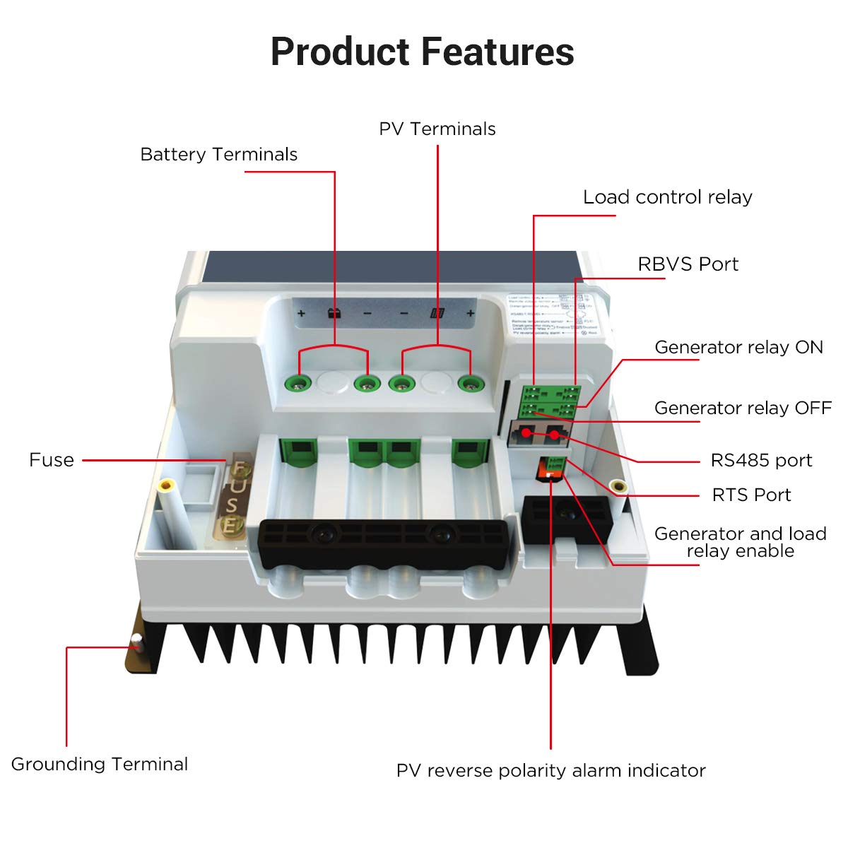 EPEVER 100A MPPT Solar Charge Controller 12V/24V/36V/48V DC Automatically Identifying System Voltage Max.PV 150V Solar Panel Regulator (Tracer 10415 an)