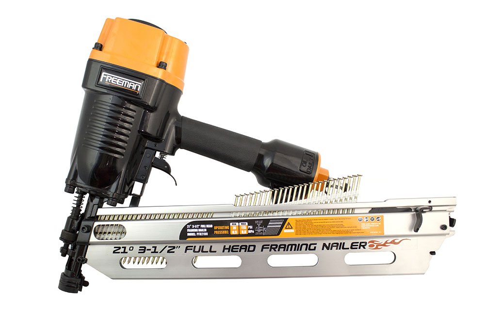 Freeman P9PCK Complete Pneumatic Framing and Finishing Nailer and Stapler Kit with Bags and Fasteners (9-Piece)