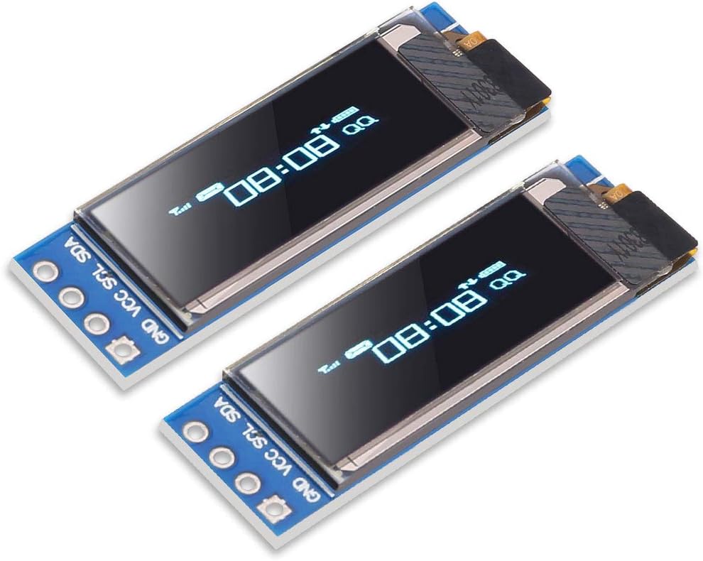 2pcs 0.91 I2C 0.91 inch I2C SSD1306 I2C 128x32 3.3V~5V Dorhea OLED Display Module IIC LED DC Display Module Blue LCD