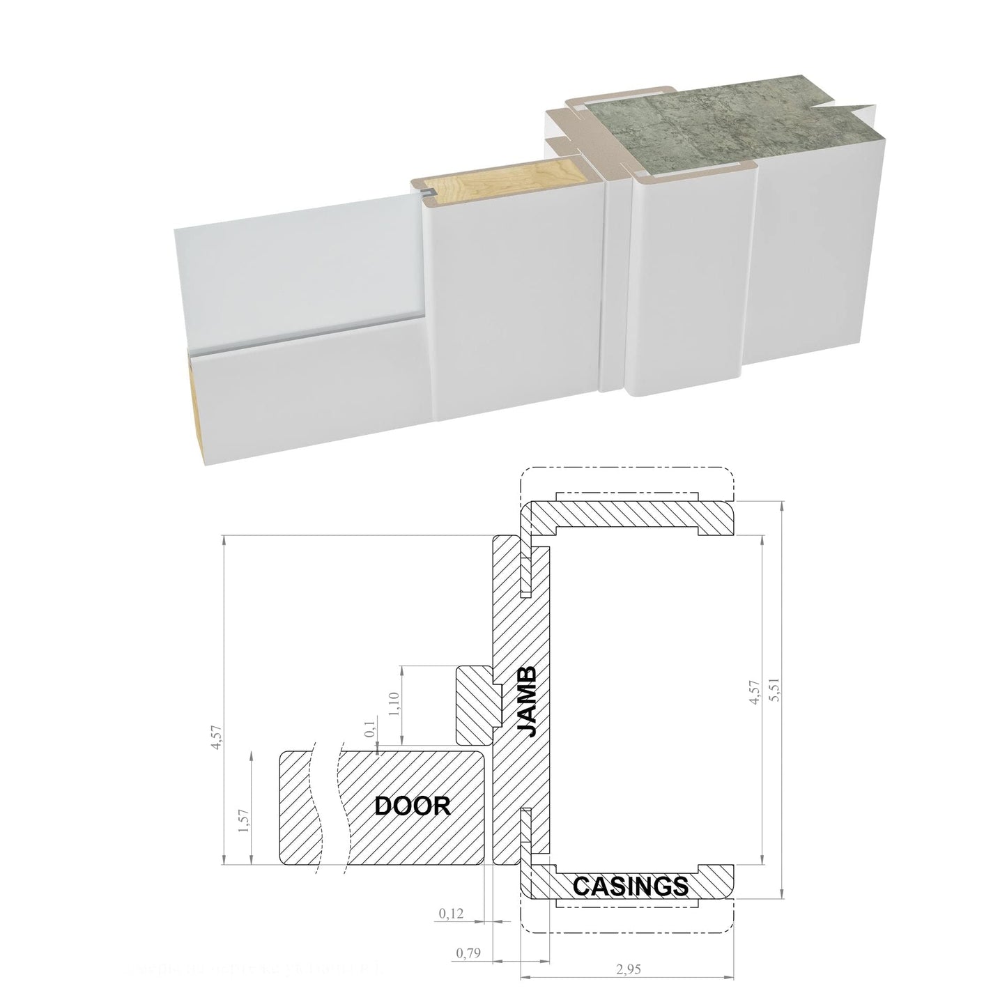 SARTODOORS Lucia 1299 | Double Swing Interior French Doors with Glass with Mirror, Solid Wood, Hardware Included, 36x80, White, Modern