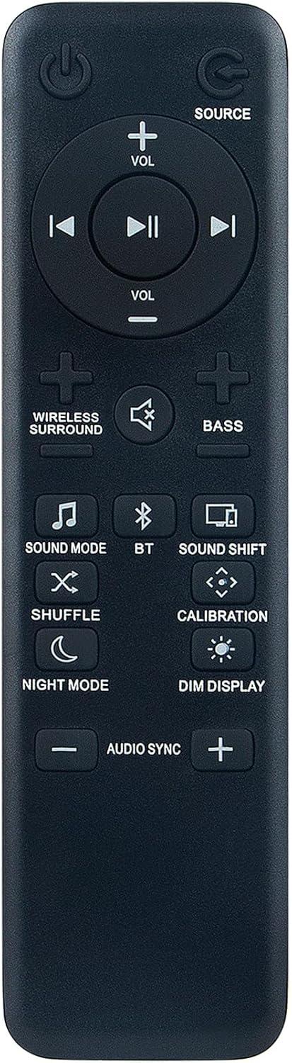 ZdalaMit 3.1 5.1 2.1 Replacement Remote Control Applicable for JBL Soundbar Bar Bar Bar Sound Bar Speaker System