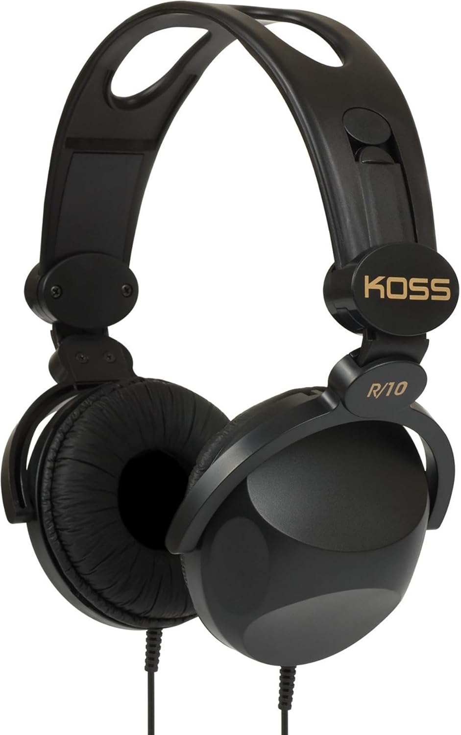 R-10 8 Koss On-Ear Headphones, Lightweight, Foot Cord, Retro Style, Black