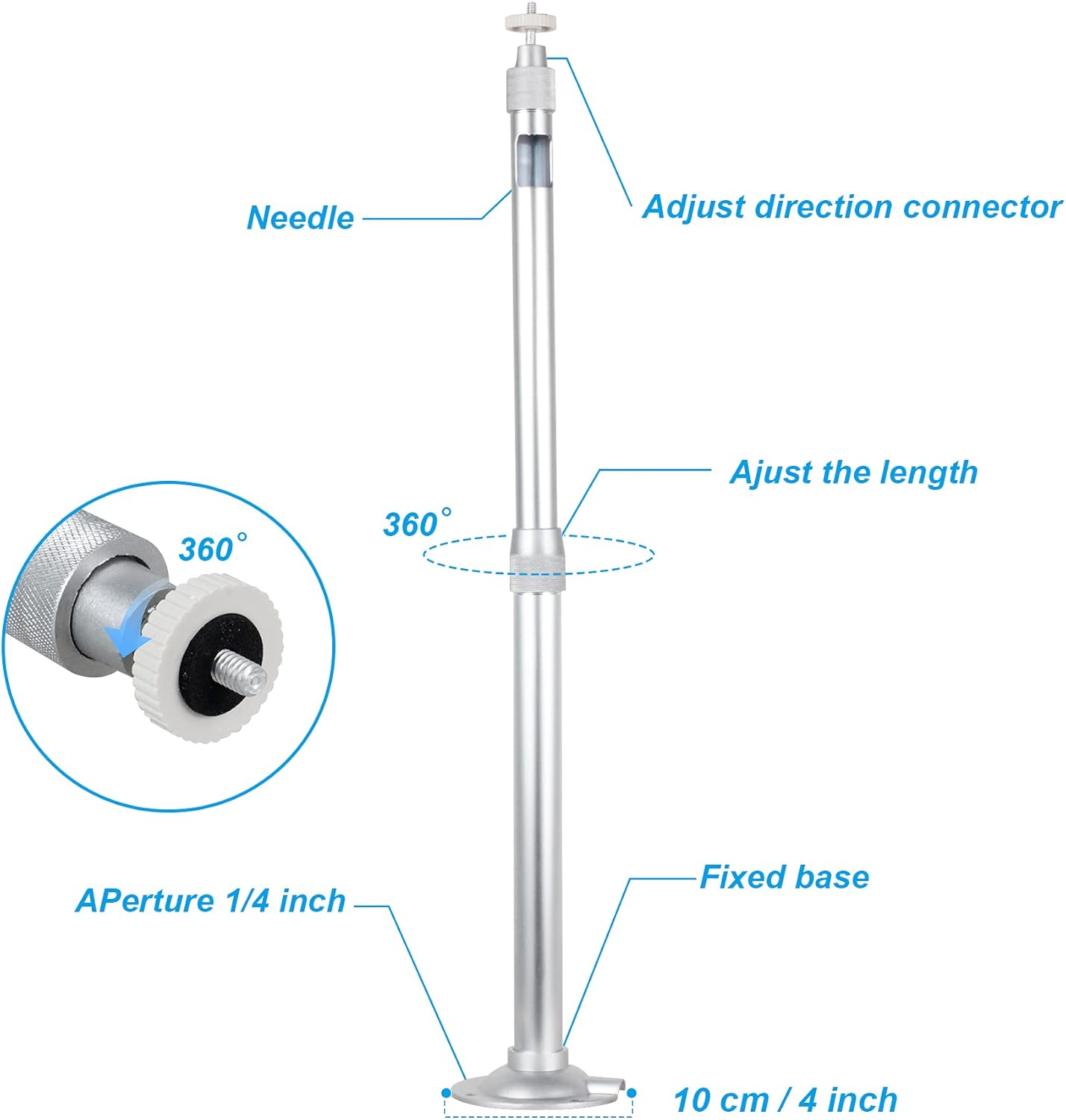 YiePhiot 15-24in Universal Projector Mount - Extendable Height Wall Hanger for DLP & Video Projector