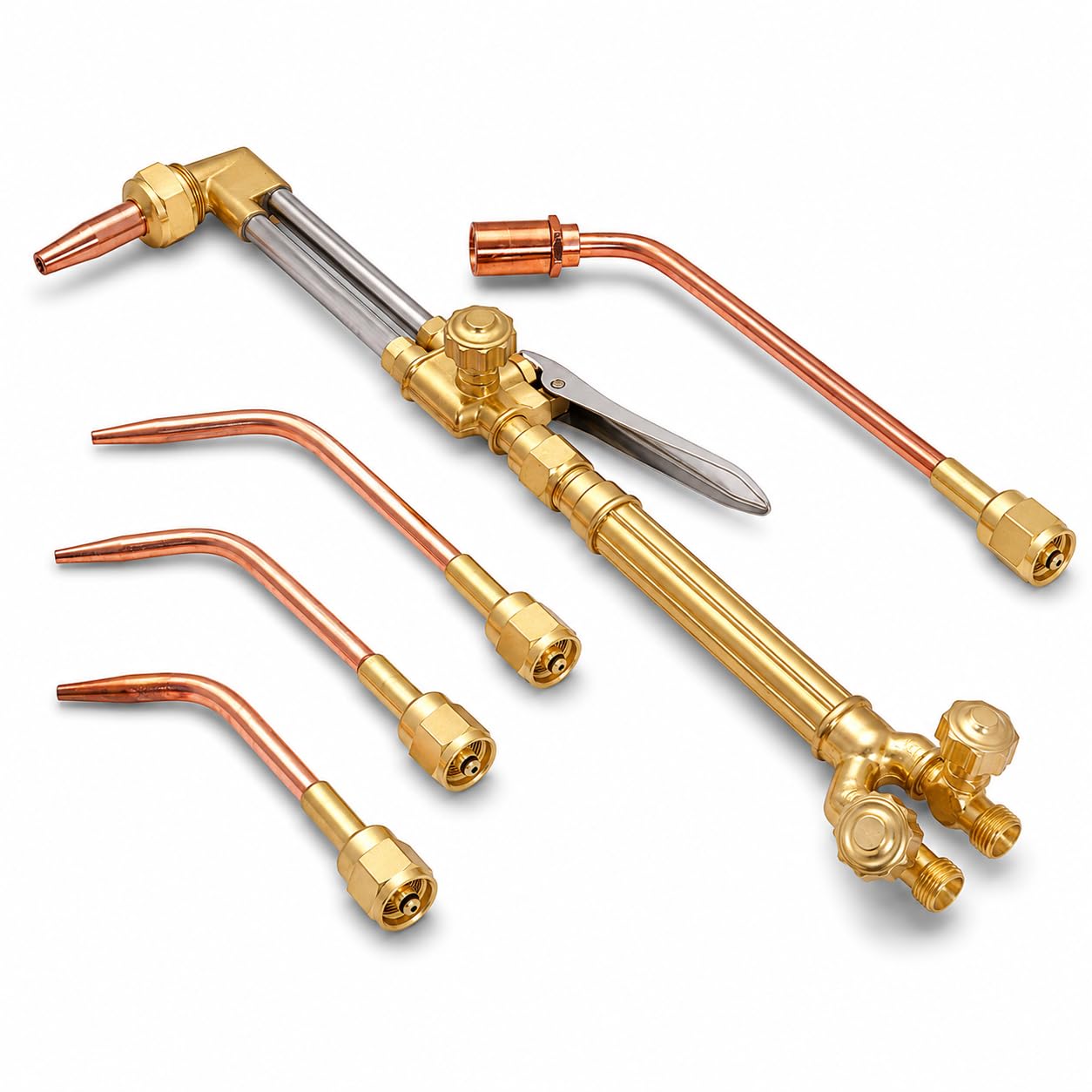 Stark USA Portable Oxygen Acetylene Welder Include Nozzles Cutting Torch, Brazing Set, Gas Welding Kits Gauge, Regulators Set With 11.5' ft Hose, Carrying Case