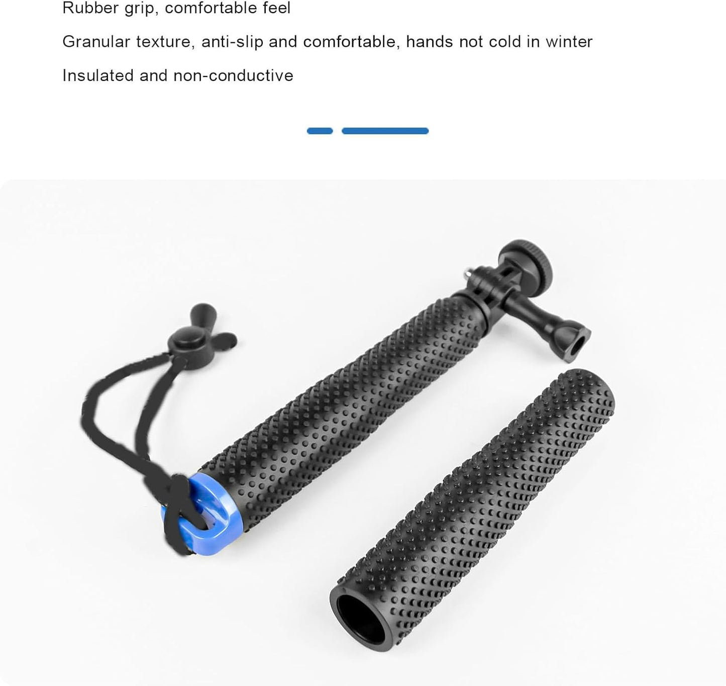 Dpofirs 4 Extendable Action Camera Selfie Stick, Section Telescoping Monopod with Adjustable Locking and Rubber Grip