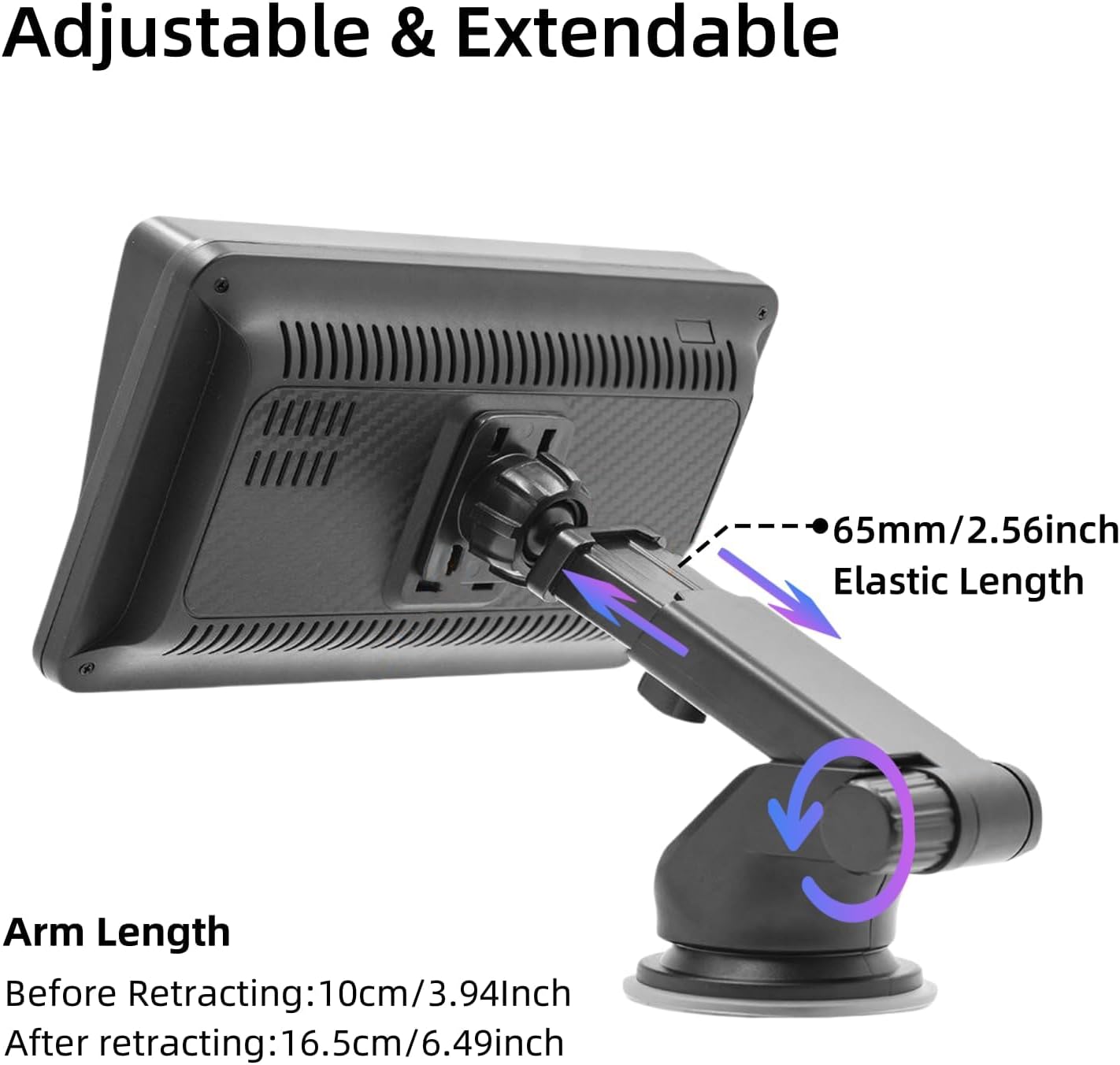 Bokexing Replacement Suction Cup Mount Part, Suction Cup Bracket for GPS Ball Joint Flexible Mounting Disk Mount