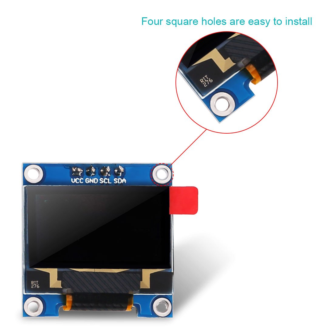 0.96 inch i2c 0.96" 12864 /3.3V-5V 128 64 51 Msp420 Stim32 Dorhea OLED Display Module IIC Serial LCD Screen LED Module