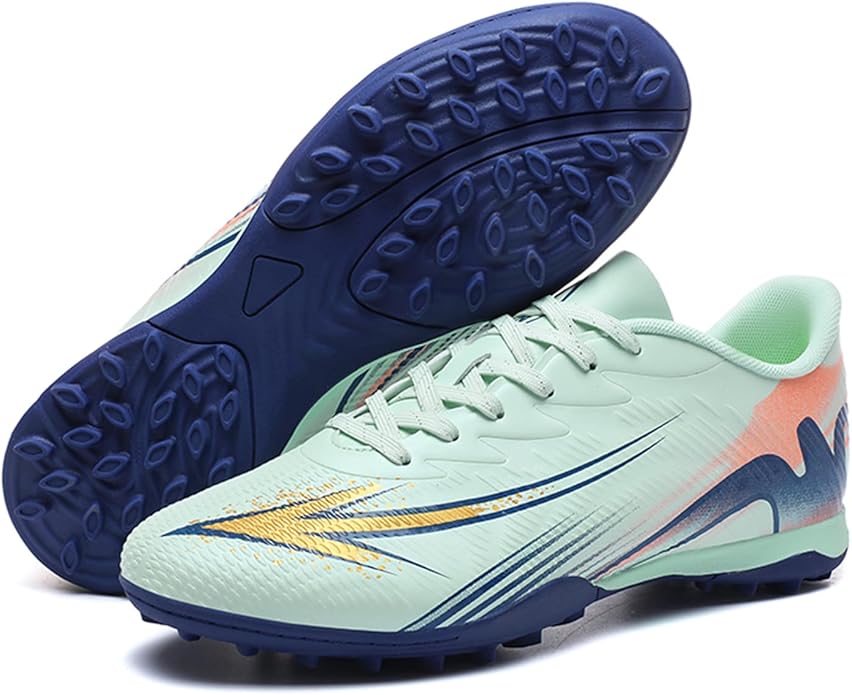 Men's High Top Soccer Shoes FG Long Spikes Adult Football Shoes Lightweight Professional Athletic Training