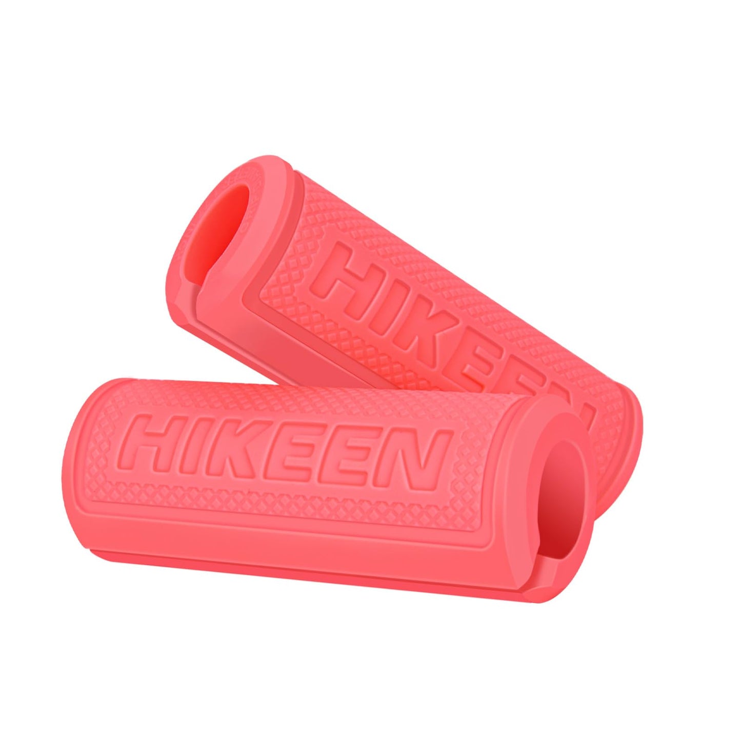Hikeen Thick Bar Dumbbell Grips, Non Slip Hard Rubber Barbell Grips for Weight Lifting, Muscle Building - 1.77" Outer Diameter