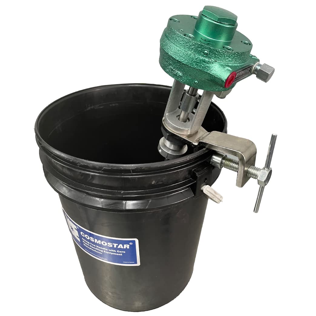 COSMOSTAR M0701 1/8HP 5 Gallon Pneumatic Agitator Clamp Mount Paint Mixer | Drum Mixer | Pneumatic Bracket Mixer, Paint Stirring Machine Bracket Air Agitator Mix Tool,Mixing Machine