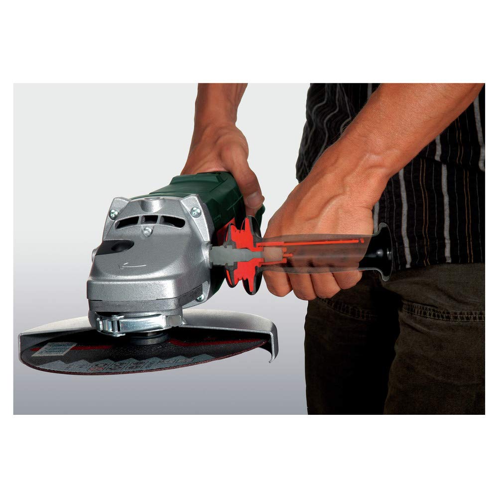 Metabo 7-Inch Angle Grinder, 8,500 RPM, 15 Amp, Slide Switch (Locking), Metabo VibraTech, Made in Germany, W 24-180 MVT, 606466420, Green