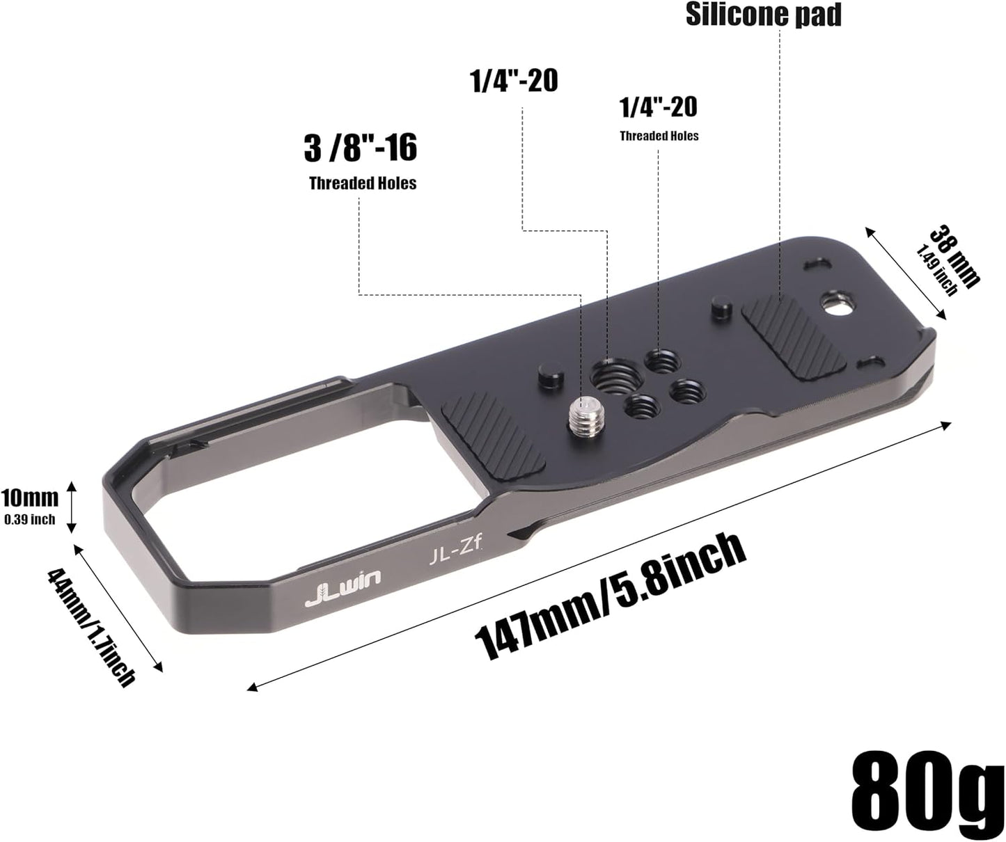 FocusFoto Quick Release Baseplate QR Plate Mount for Nikon Zf Mirrorless Camera, Compatible with Arca-Swiss Standard