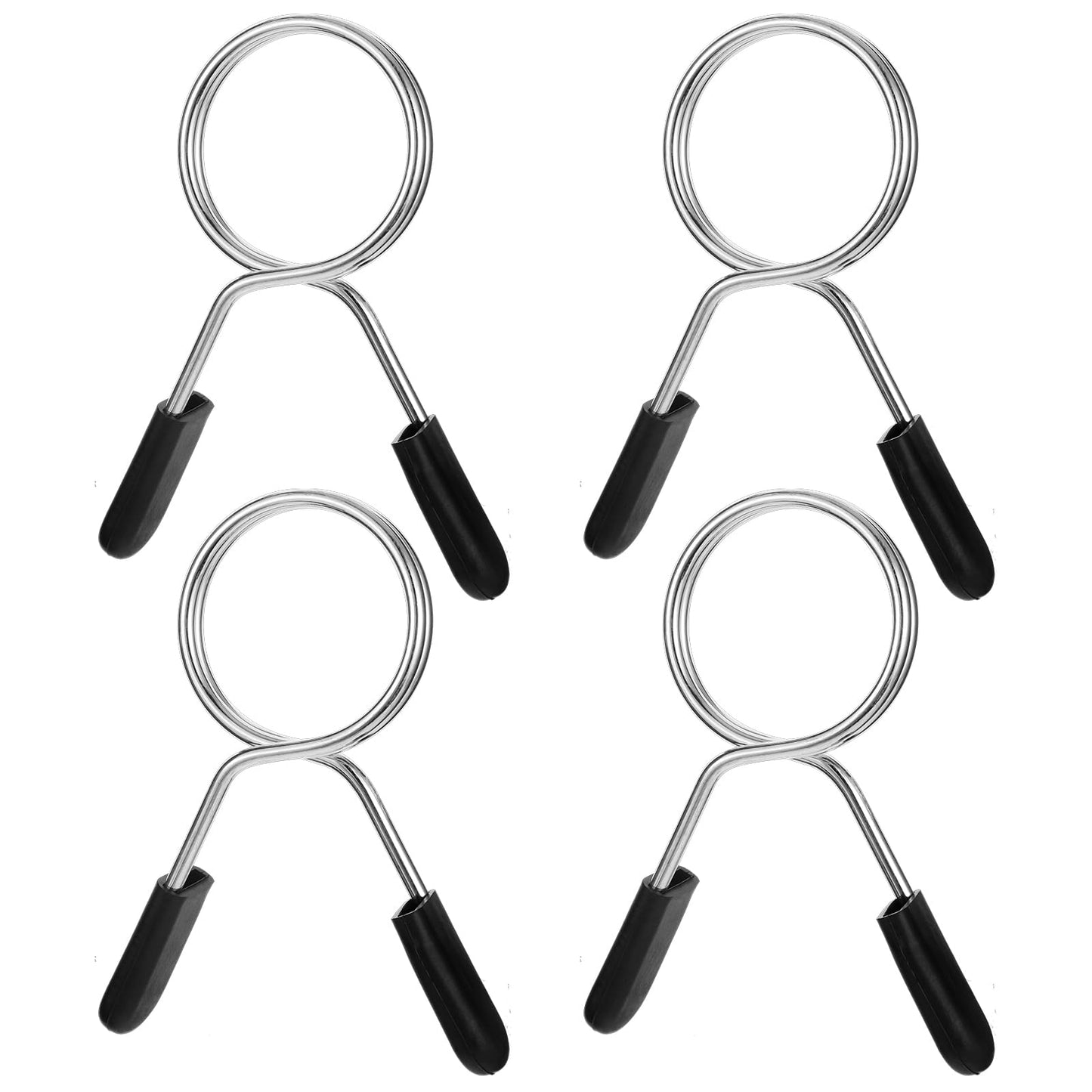 simarro 2 Inch Barbell Clamps, 4 Pcs Weight Barbell Clips, Barbell Spring Lock Collars, Barbell Handle Locking Clip for Strength Training Gym Fitness Training Accessories
