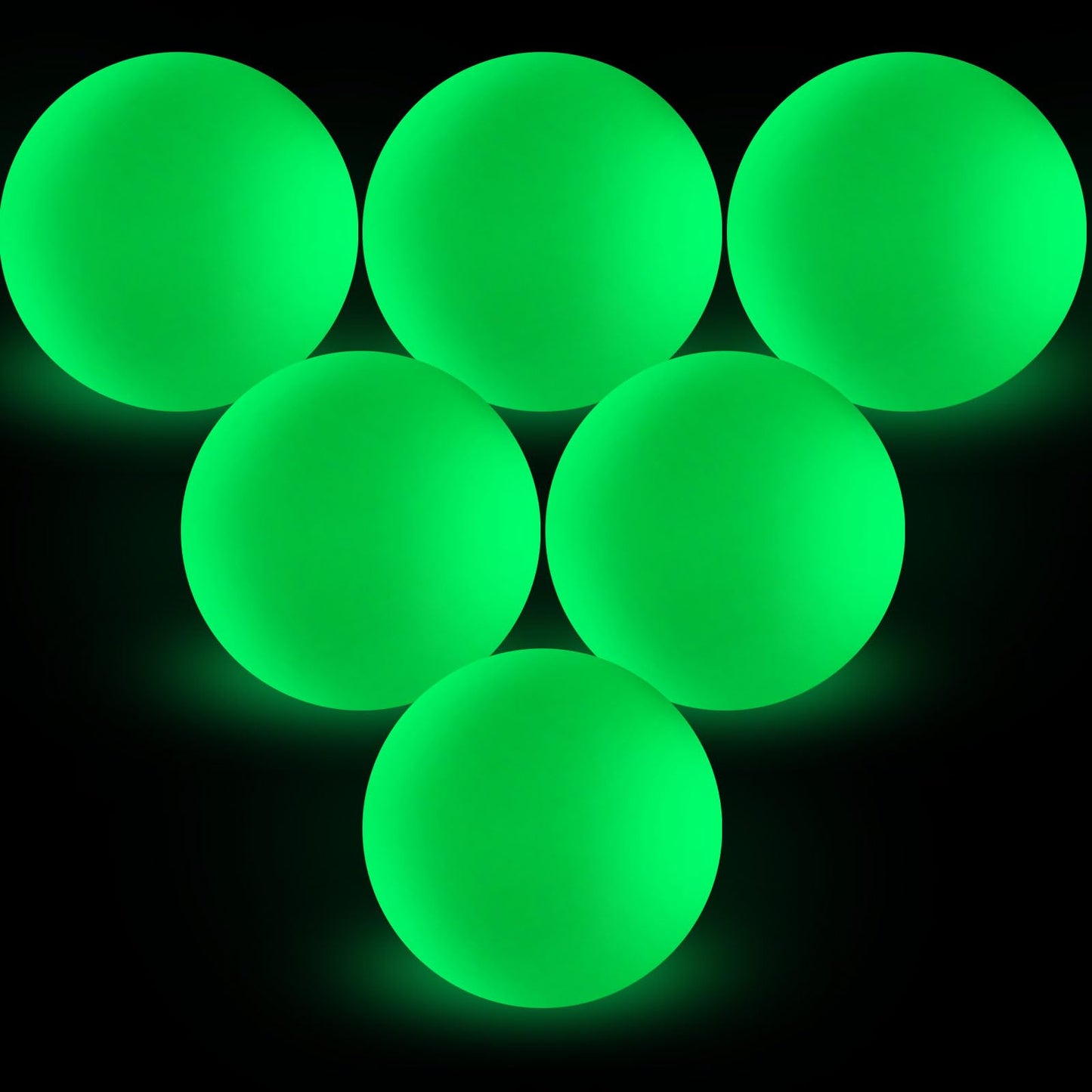 Soulchen 6 Pack Glow in The Dark Lacrosse Ball Official Size Night Practice Training Sport Ball for Indoor Outdoor Sports Gifts (Green)
