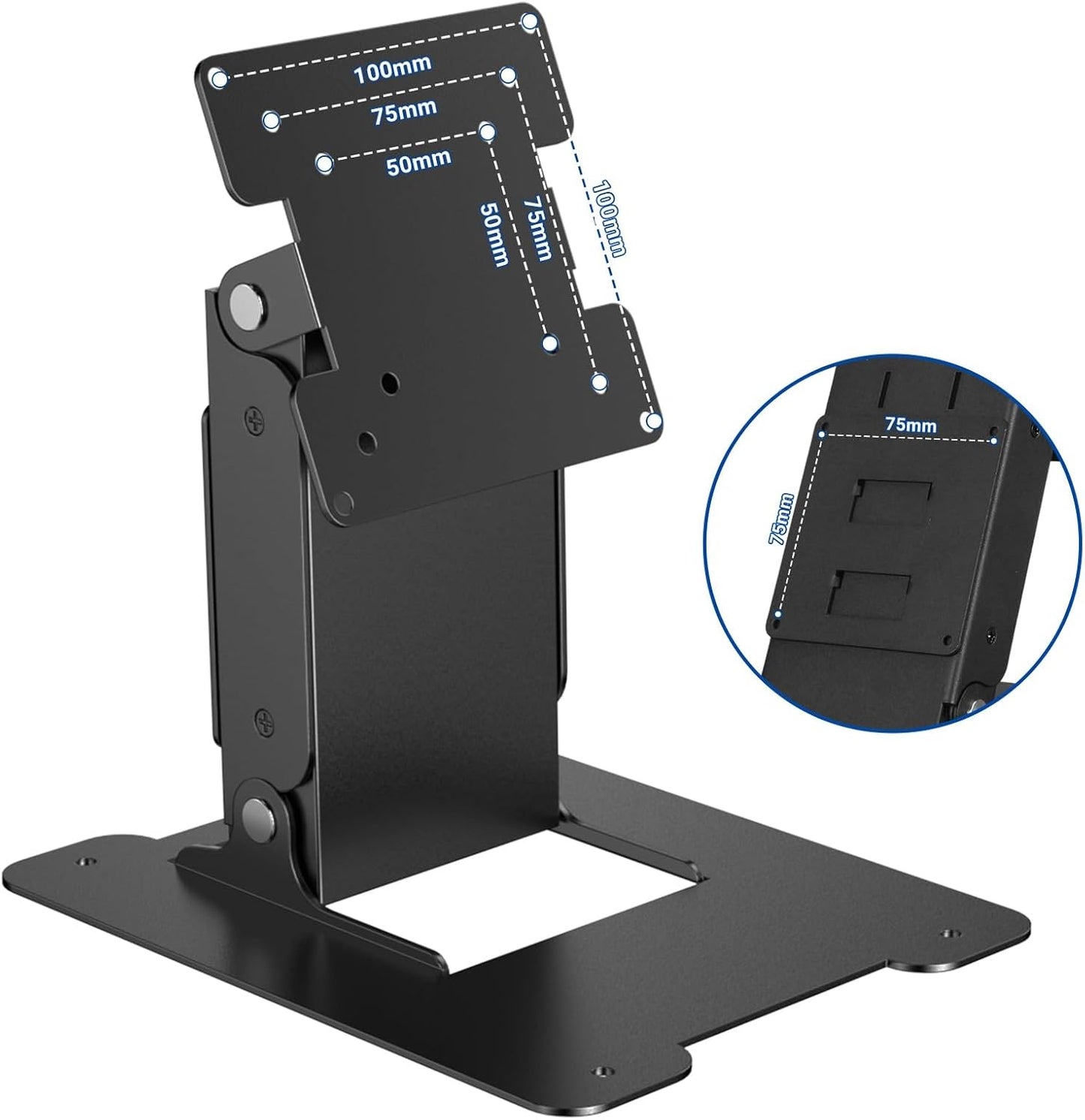 WEARSON 75 100 50 75 Touch Monitor VESA and Mini PC VESA Back-to-Back Dual Mount All Metal Stable Leaning Low Profile