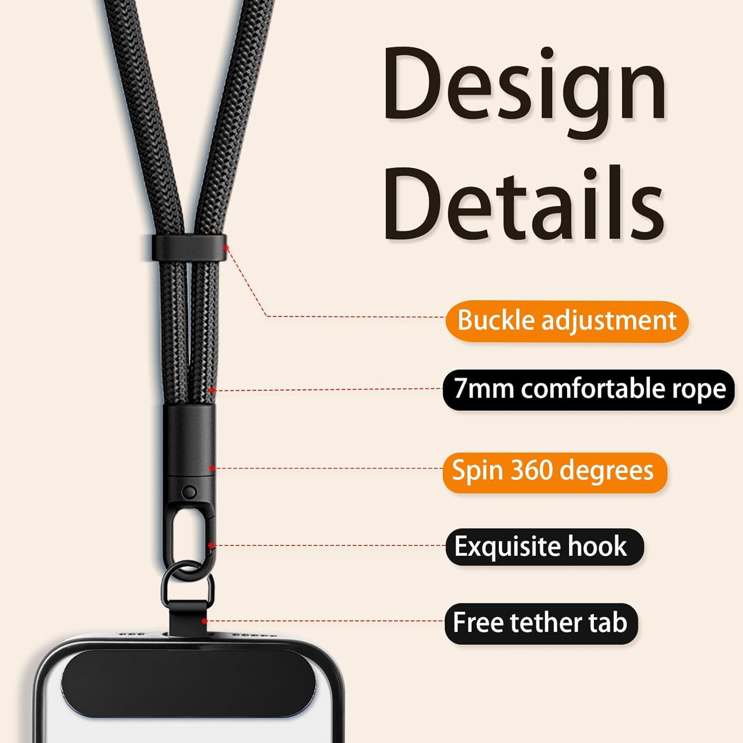 2 Pack 360 Phone Wrist Strap, Wrist lanyard for iPhone Case Camera, Anti Theft Phone Strap Lanyard with Rotating Hook
