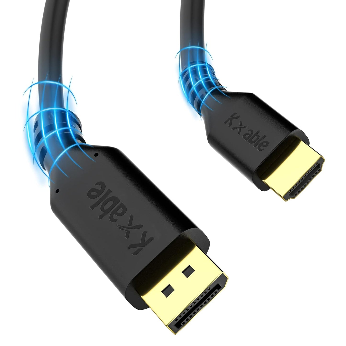 4K 20 2 25 DisplayPort to HDMI Cable FT, DP to HDMI Male Video UHD Cable, Uni-Directional Cord, for PC, Desktop
