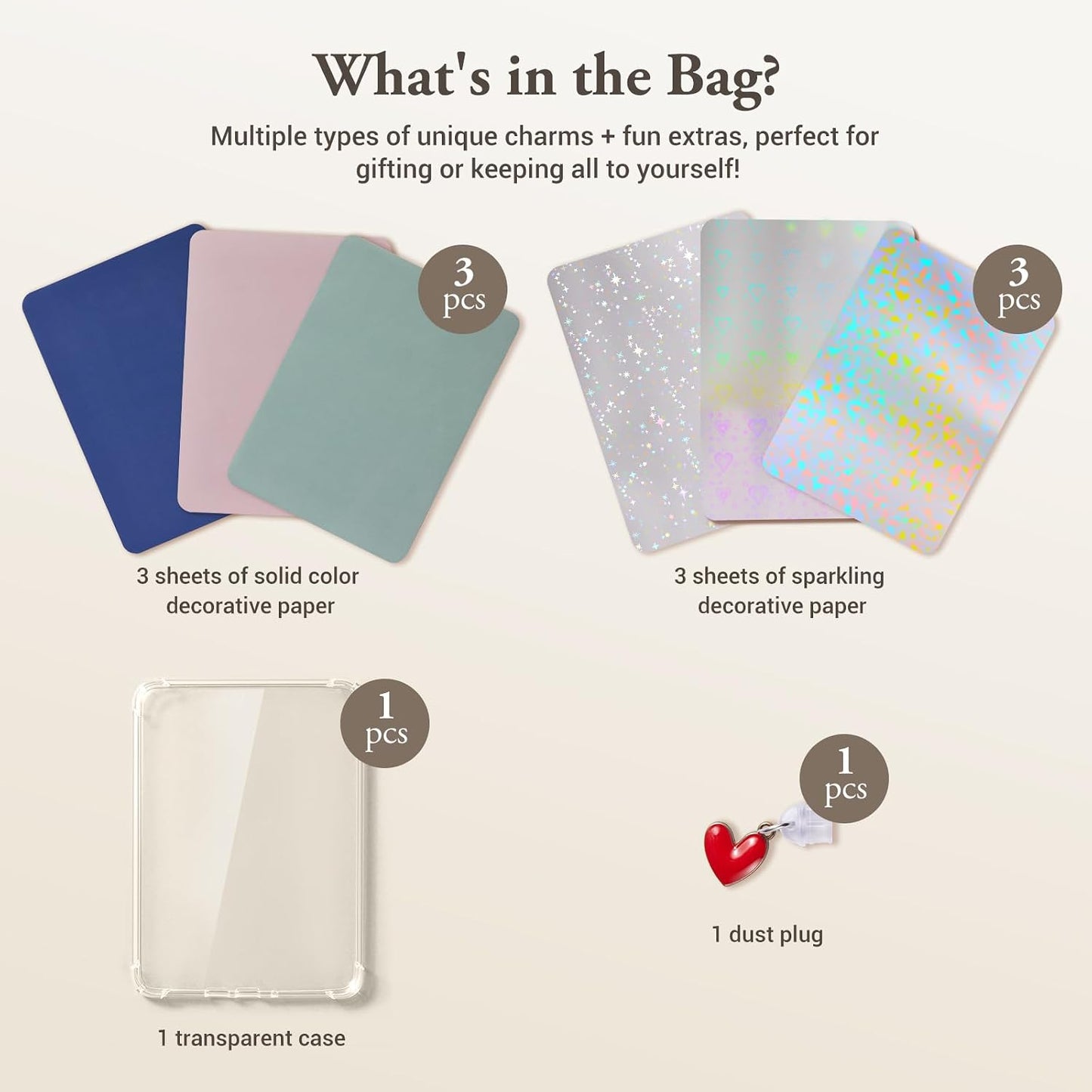 CoBak 7" 6 1 Clear Case for All-New E-Readers - with Pcs Inserts Cardstock Paper, Pcs Dust Plug, not Compatible