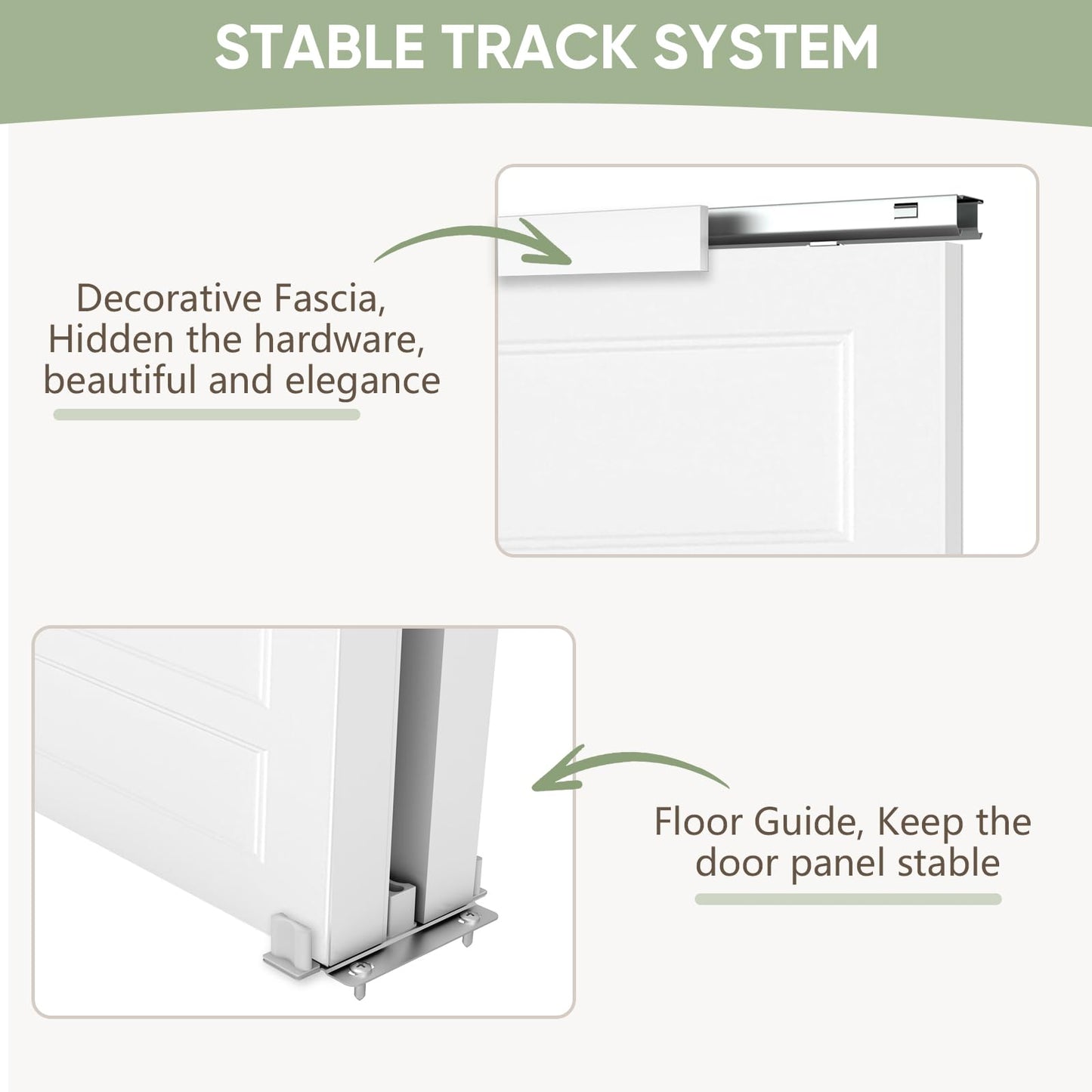 BARNSMITH 72x80 in 5-Panel Bypass Sliding Closet Door, White Primed Door Slab with Bypass Closet Track Hardware Kits, Paintable and Lightweight