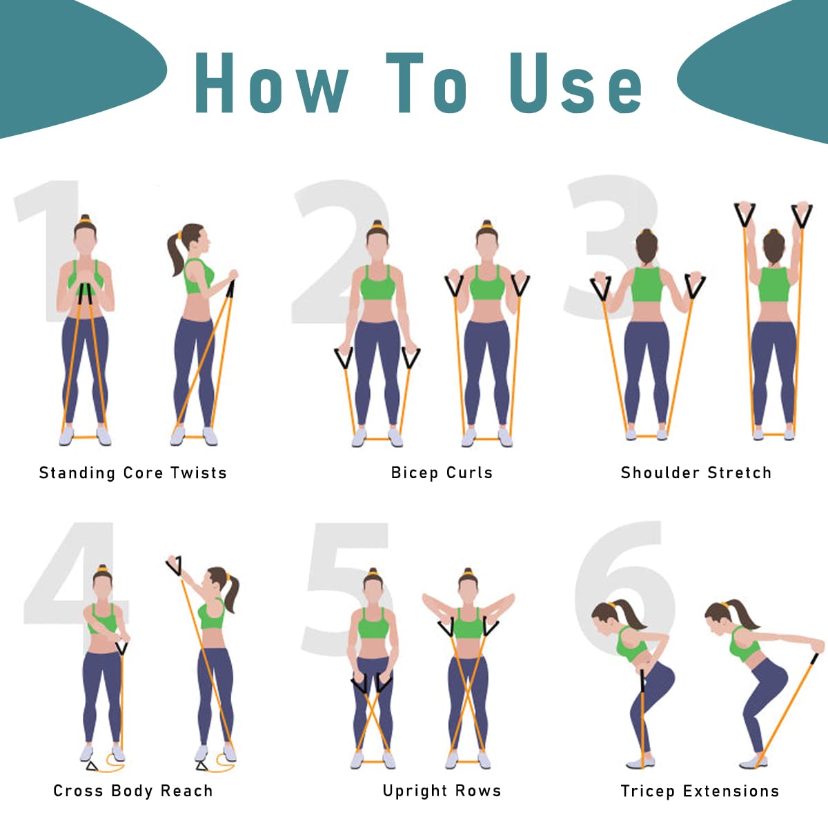 Resistance Bands with Handles, Single Resistance Bands, Exercise Bands with Handles, for Resistance Training, Physical Therapy, Home Workouts, Fitness, Pilates