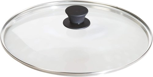 Lodge Round Tempered Glass Lid - Versatile 12-Inch Lid for Skillets, Pans & Dutch Ovens - Dishwasher & Oven Safe Up to 400°