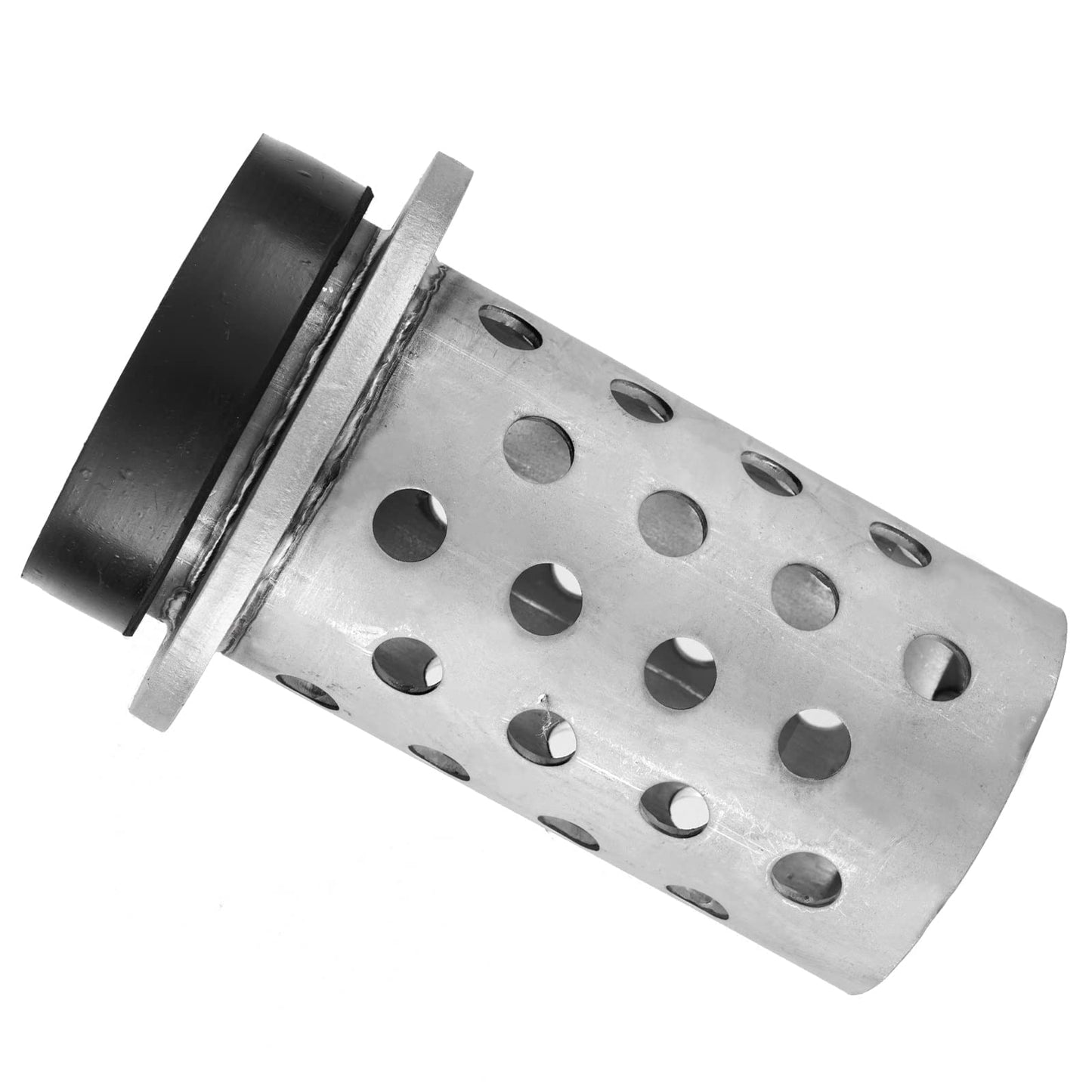 DZQ Perforated Casting Flask Vacuum Casting, 304 Stainless Steel Flanged with Rubber Sprue Base, Various Sizes for Metal Casting (2.5" x 4")