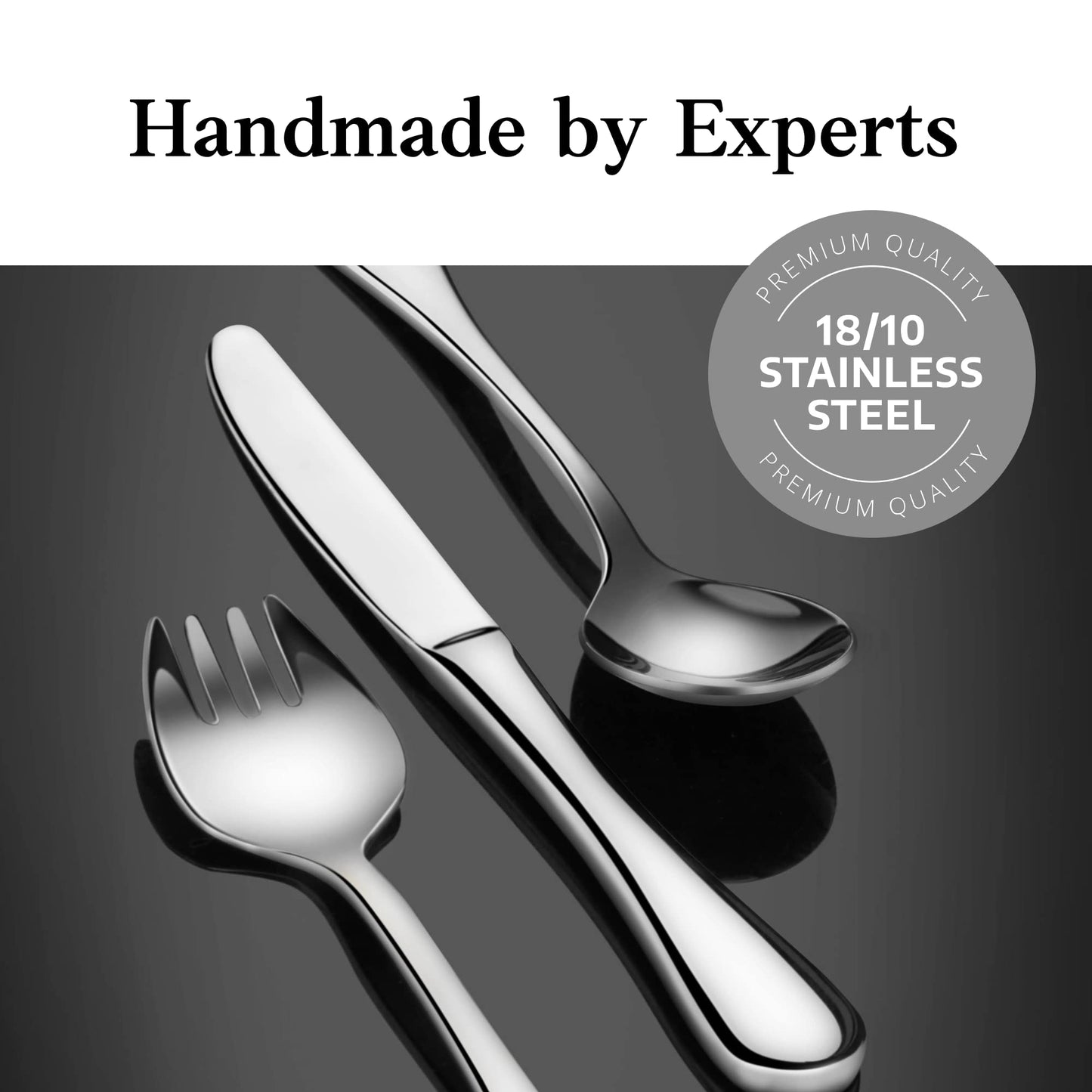 Artaste 56532 Rain 18/10 Stainless Steel 12-Piece Kids Flatware Set, Service for 4
