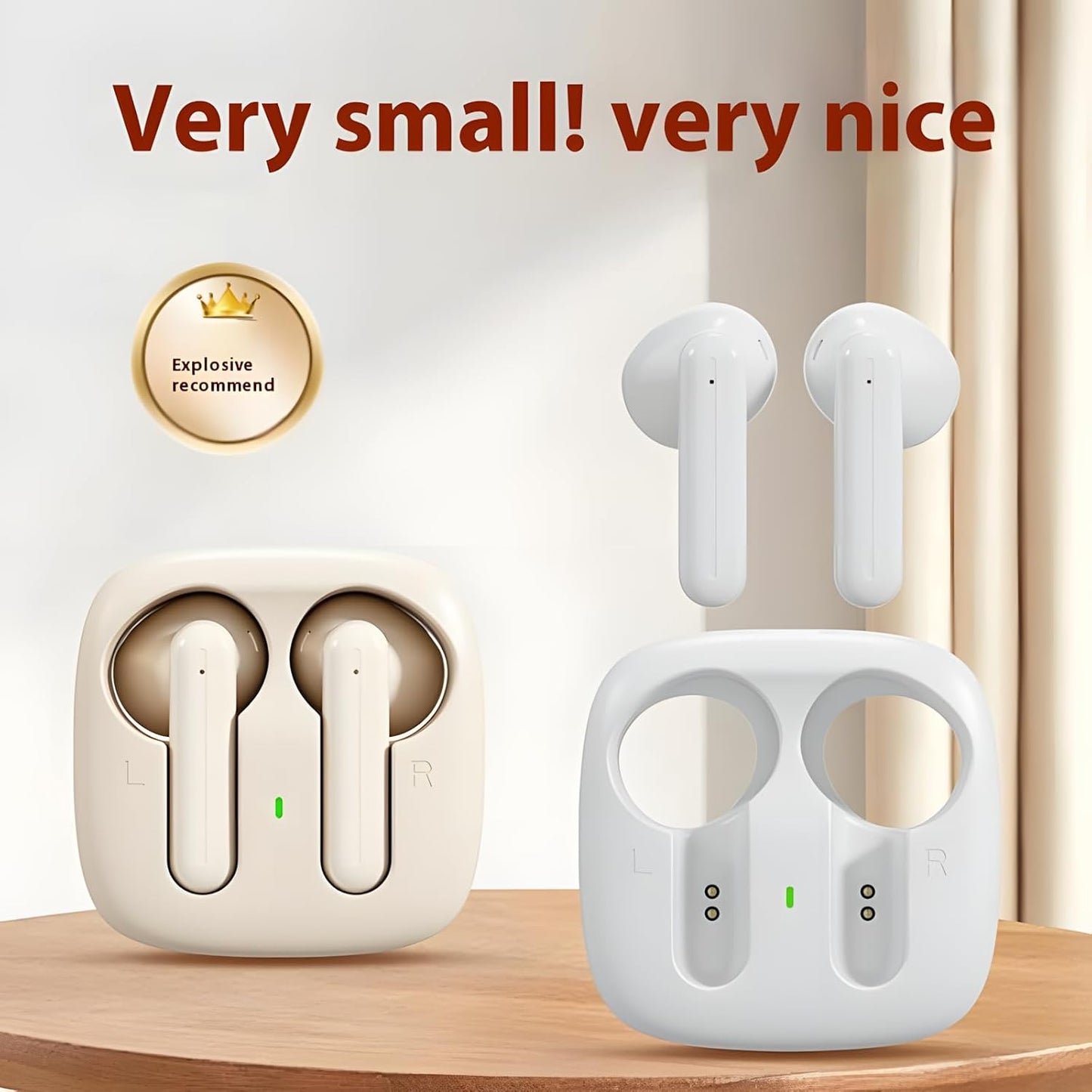 2025 5.3 20 IP7 Wireless Earbuds, Bluetooth Headphones HiFi Stereo Headphone with Hours of Playback Life in-Ear