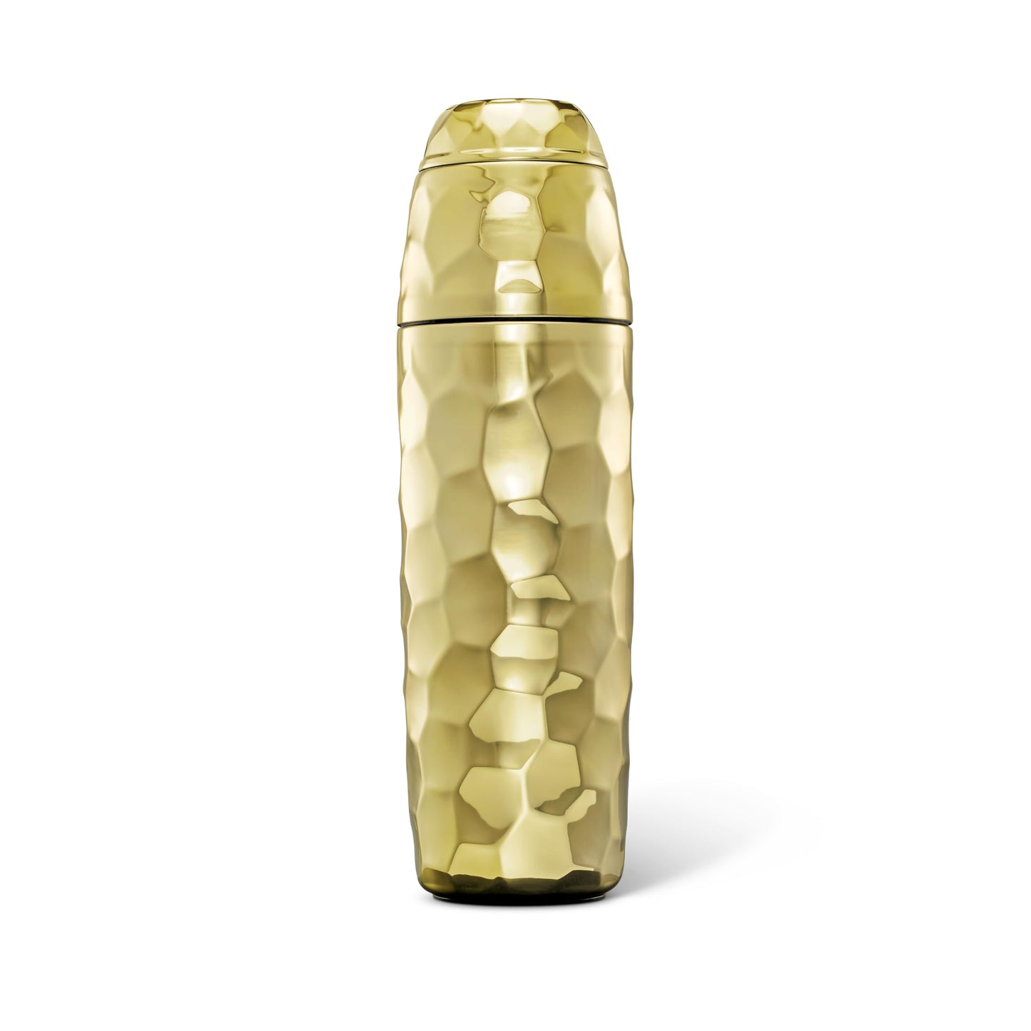 HexClad 25 oz Cocktail Shaker, Vacuum Insulated Bar Shaker with Built-In Jigger & Strainer, Leak-Proof, PVD Finish (Gold)