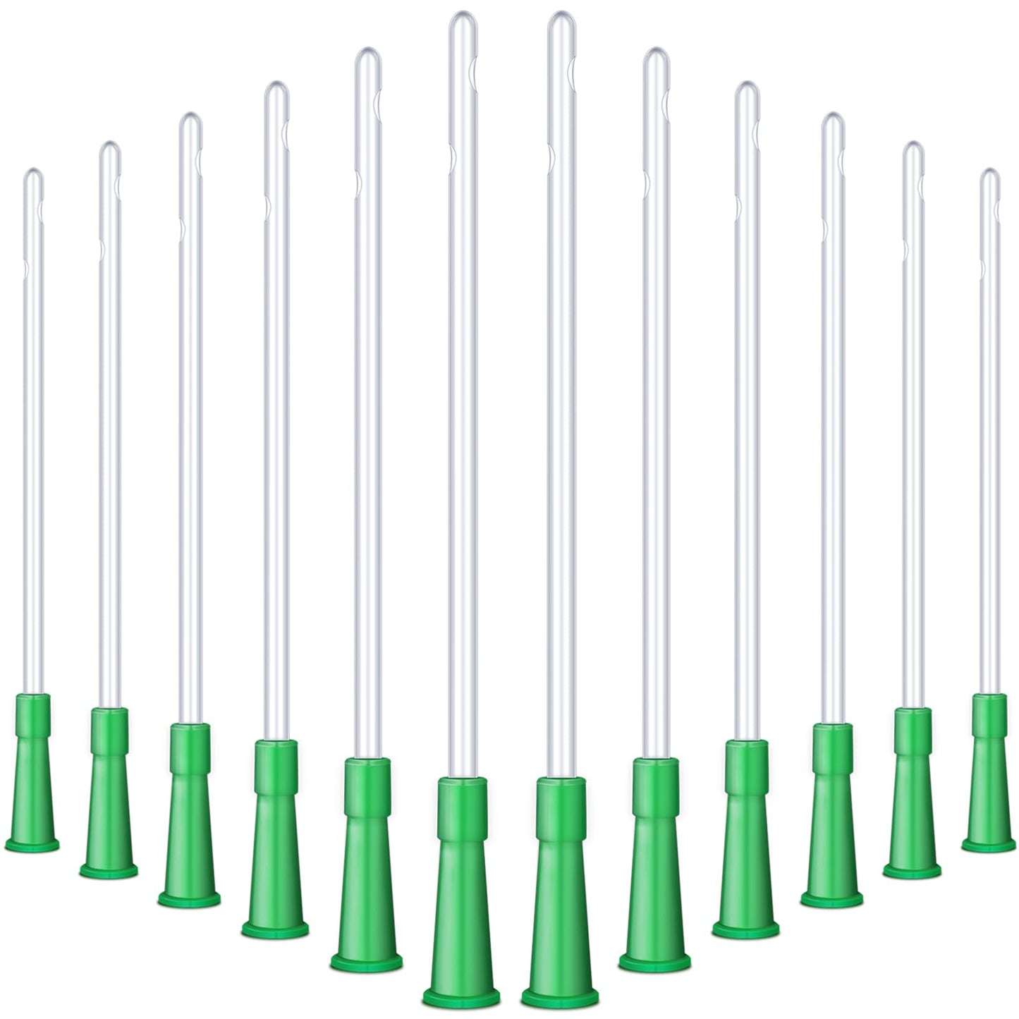 Nuanchu PVC Replacement Tubings Supplies Tubes Kit Clear Replacements Hose with Flexible Rounded End for Smooth Insert(14 FR,150 Pieces)