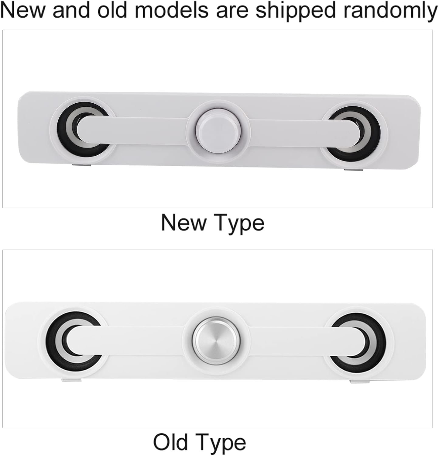 ASHATA 2 3W, Computer Speakers, Subwoofer Soundbar Speaker for Laptop Computer, Channel Bass Speaker Computer Sound