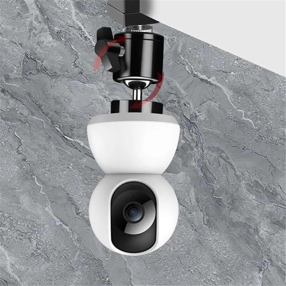 ThtRht 1/4'' Indoor Security Camera Ceiling Wood Beam Mount Stand with Clips Interior Door Frame Clasp Bracket Thread
