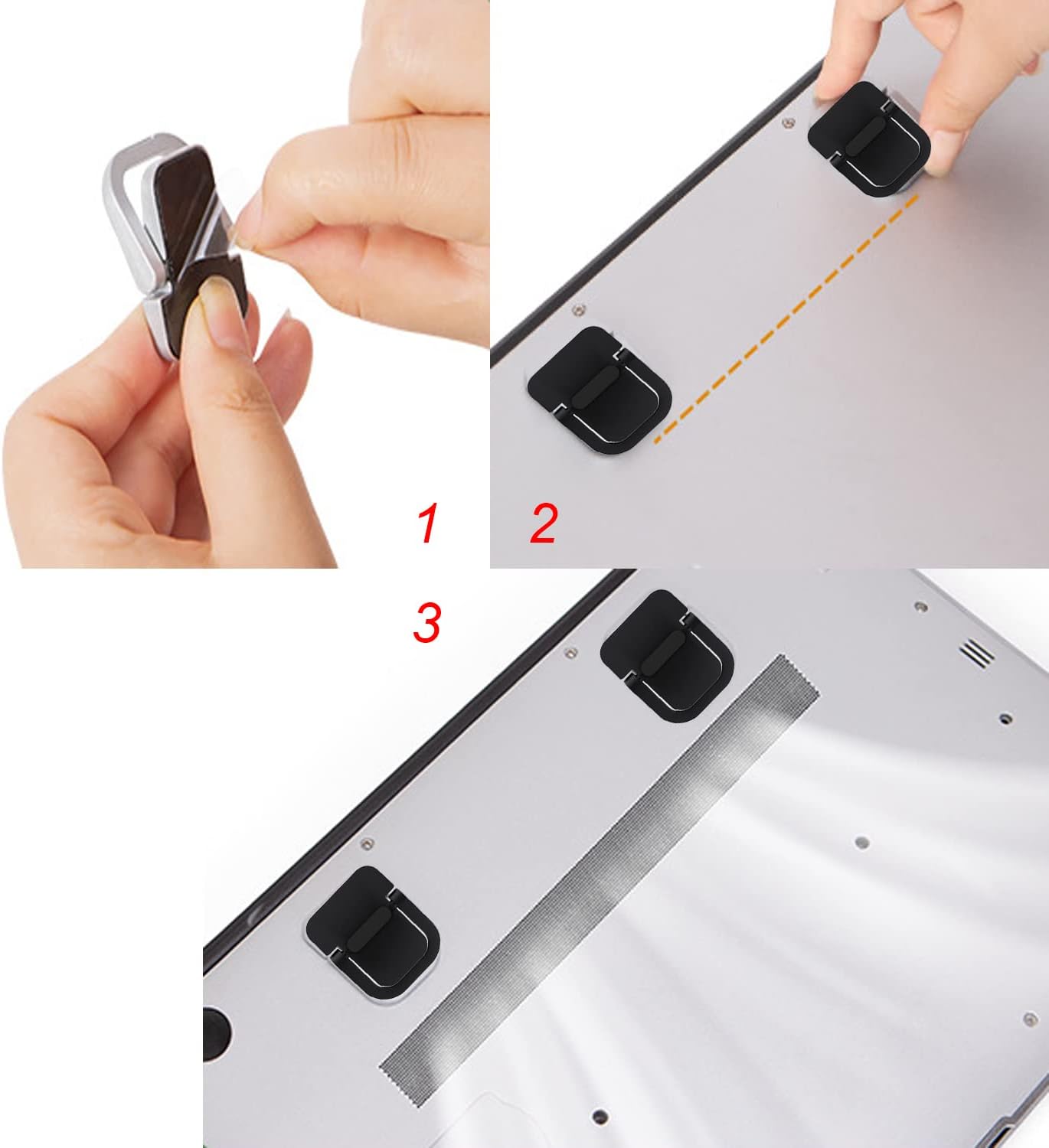 WedFeir 2pcs Keyboard Stands, Mini Laptop Stand for Desk, Portable Laptop Stand Compatible with MacBook Air Pro, Dell