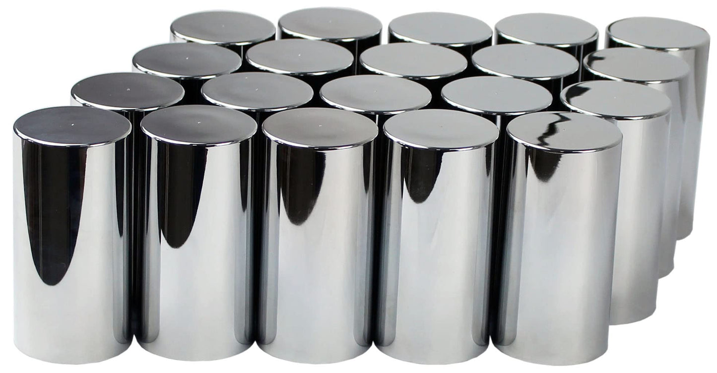 KASONG 33mm Chrome ABS Plastic Cylindrical Screw on Lug Nut Covers Caps for Semi Truck (20)