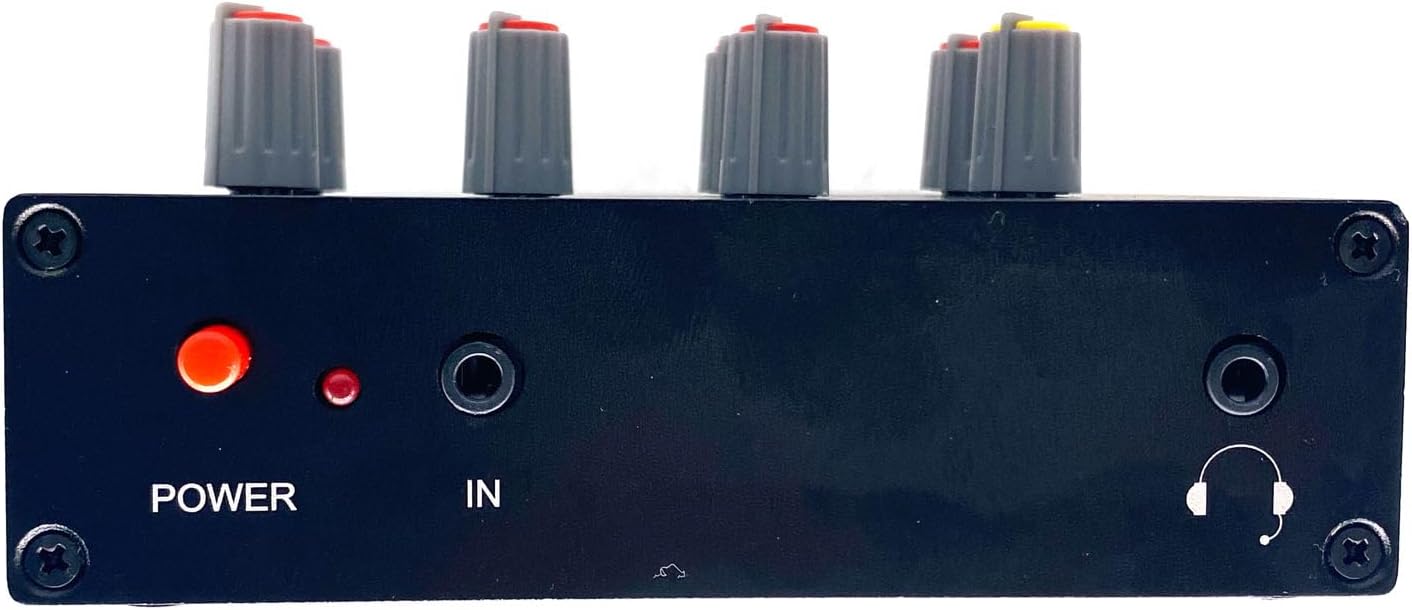 Cywhrvzsf EQ-7 Headset 7-Band 2 +12V Audio Signal Amplifier EQ Equalizer Channel Digital Sound Equalizer Power Adapter