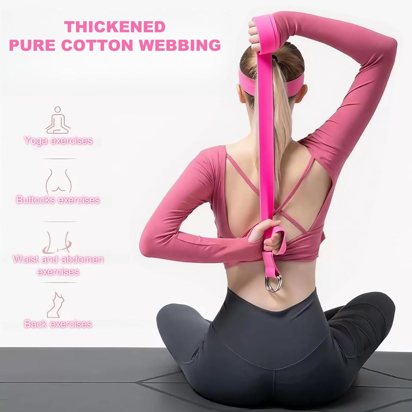 Pilates Set – Home Pilates Equipment for Women Kit with Magic Circle Pilates Ring and Ball Set, Resistance Bands & Massage Balls & Exercise Bands for Toning，Flexibility & Core Strength (Light Black)