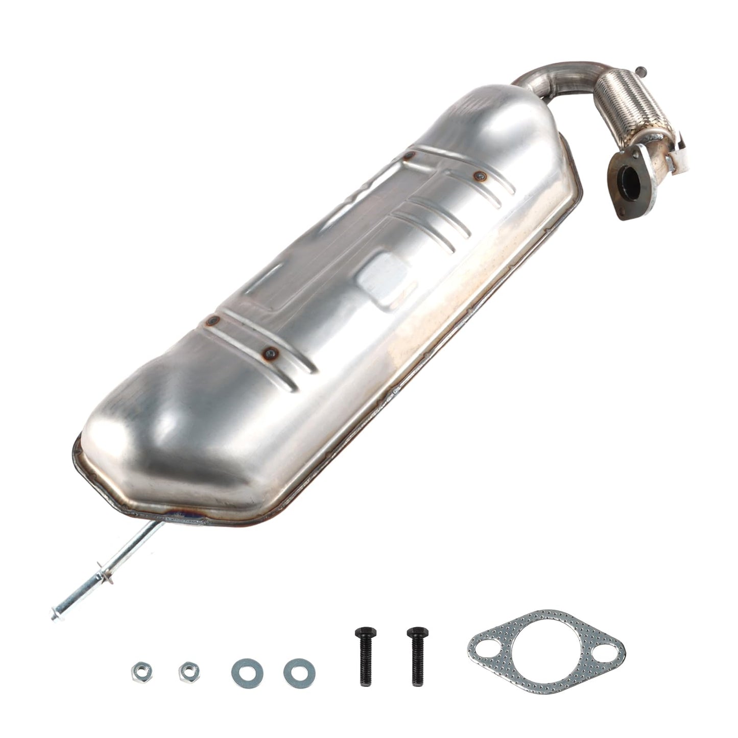 LELEHOKA Stainless Steel Rear Direct Fit Muffler Compatible for Smart Fortwo 2008-2015 1.0L, Automotive Replacement Part