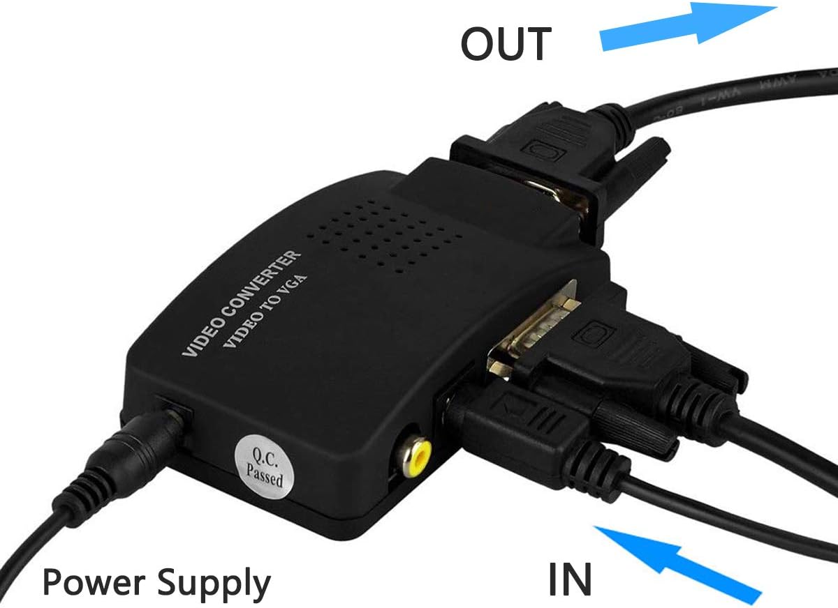 Wiistar Setup S-Video to VGA Video Converter Box for Easy