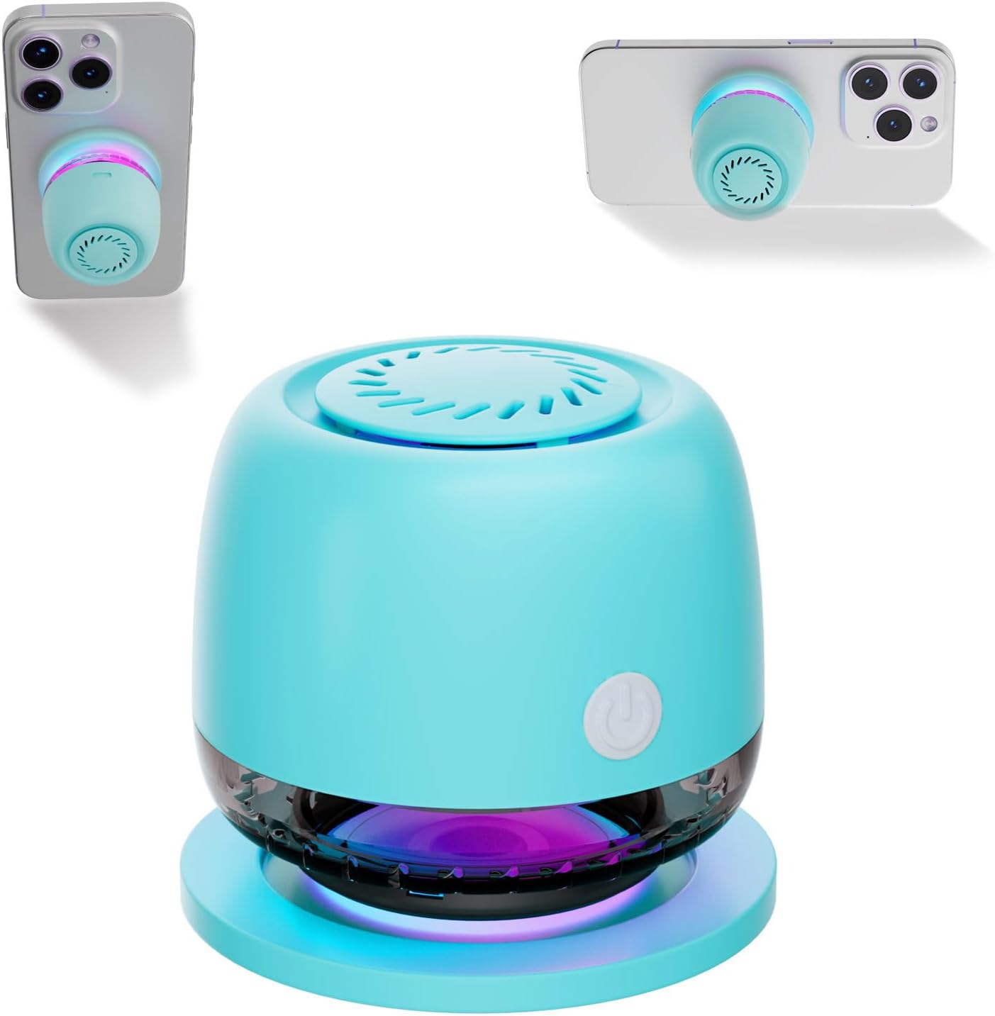 aipidmaga IPX67 6 Waterproof Shower Bluetooth Speaker,Magnetic Speakers,Wireless Induction Bluetooth Speaker with RGB