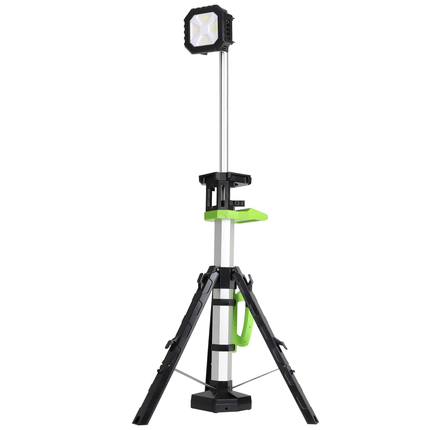SEAMAGIC Cordless 10000LM Heavy-Duty LED Work Light on Stand, 4 Modes Super Bright, 9000mAh Rechargeable Work Light with Folding Tripod, Multi-Angle Lighting for Jobsite, Camping, Automotive
