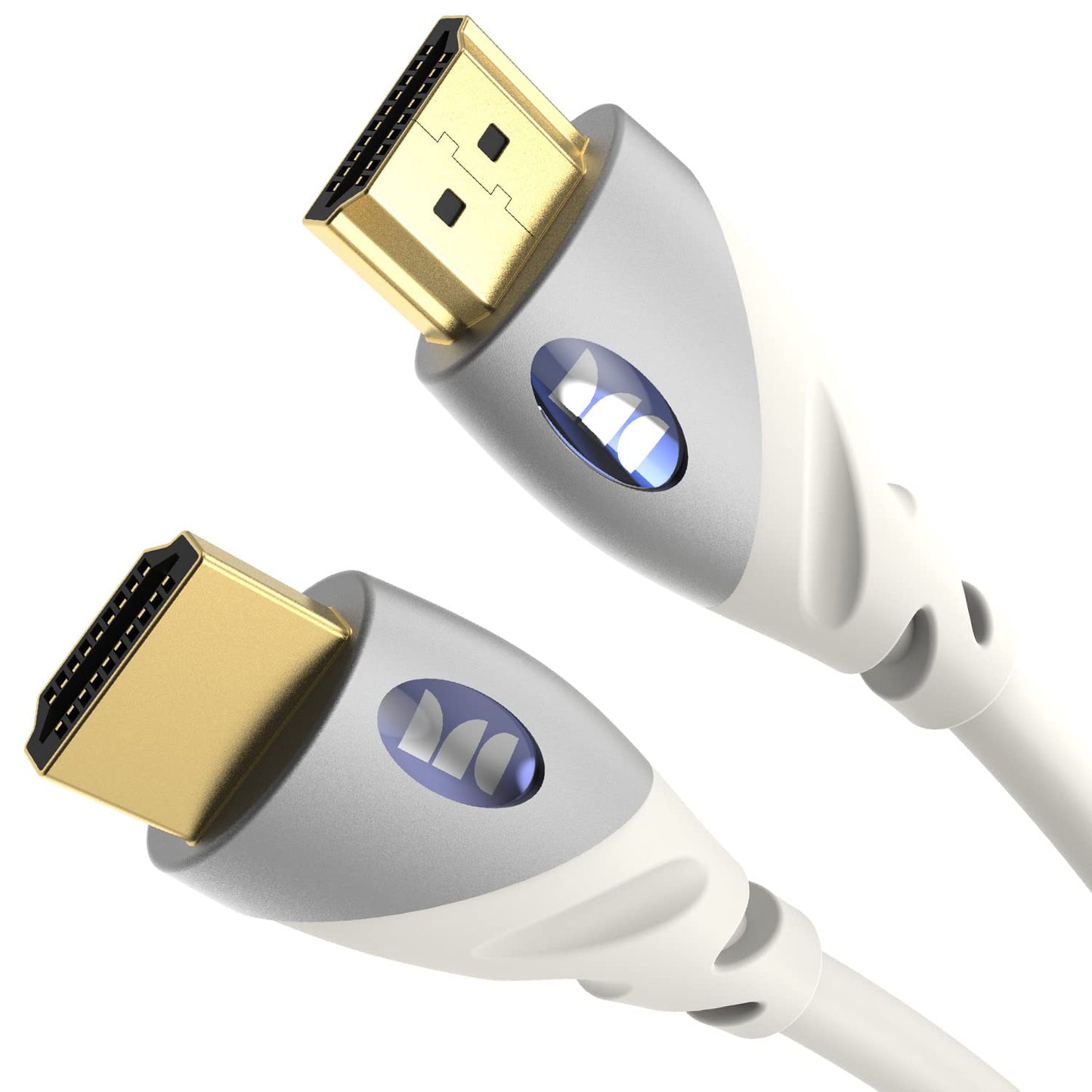 4k 24k PS3 6 Monster HDMI Cable Ultra HD with Ethernet - Corrosion-Resistant Rose Gold Contacts and V-Grip Connection