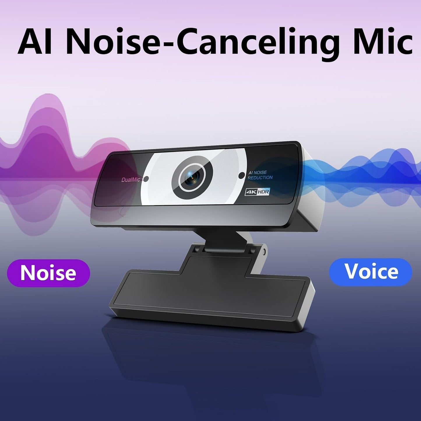 XOCLON 4K 4K 80 Webcam for PC - Ultra HD Computer Camera with PDAF Autofocus, AI Noise-Canceling Mic, USB Plug & Play