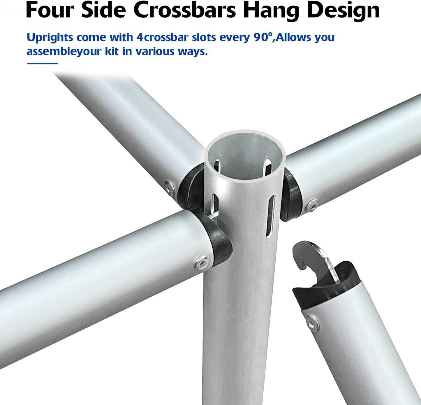 Hecis Heavy Duty Backdrop Stand, 10x20Ft Double Crossbar Pipe and Drape Stand Kit, Adjustable Banner Stand, Back Drop Stand for Party Event, Trade Shows & Wedding Decor