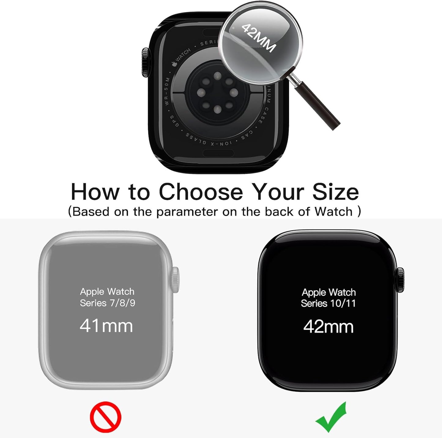 11/10 42mm, 2 Pack JETech Bling Diamond Case with Screen Protector for Apple Watch Series Overall Protective Cover