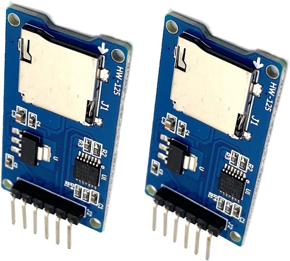 Kiro&Seeu 2pcs 6-pin Micro SD Card Module Storage Board TF Card Memory Adapter Reader Module SPI Interface Compatible